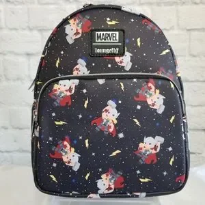 Loungefly Thor Love and Thunder Chibi Marvel Superhero Mini Backpack Bag New Loungefly Marvel Disney Thor Love and Thunder Chibi Mini  main image 3